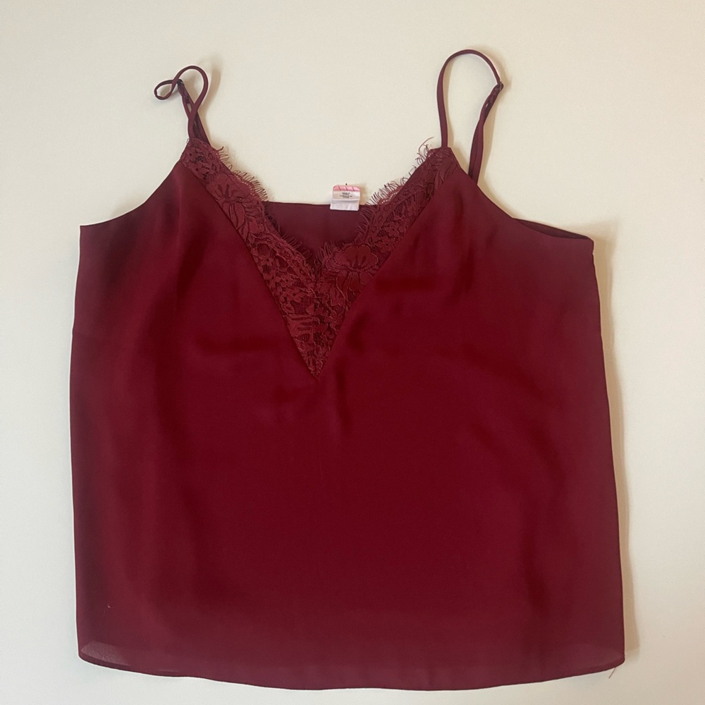 Red Sleeveless Blouse